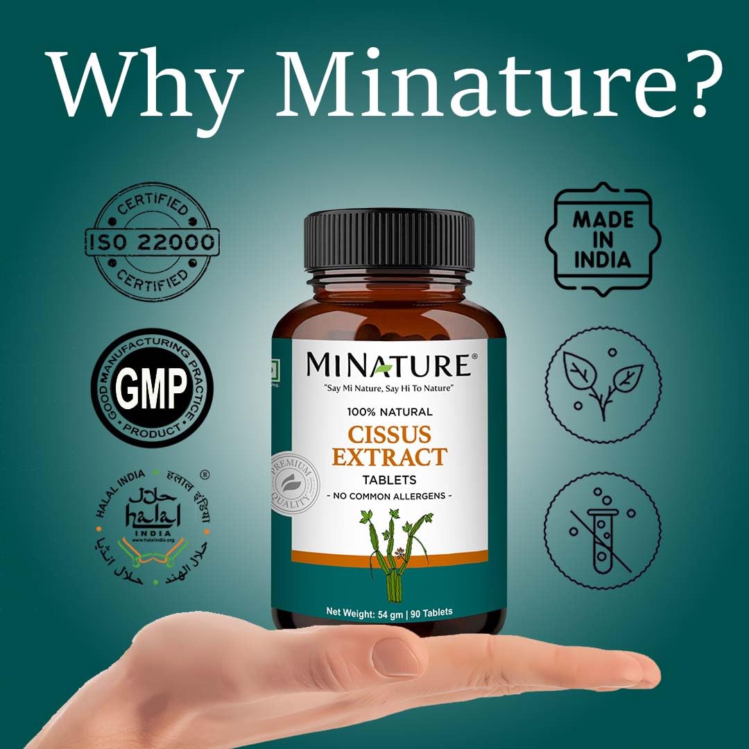 Authentic USA imported Mi Nature Cissus extract packaging displaying forty-five days supply details.
