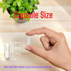 VitaCosmoX Cissus Quadrangularis 8000mg capsule size and appearance illustration