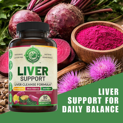 Non GMO vegan liver repair capsules bottle for optimal detoxification and digestive health.