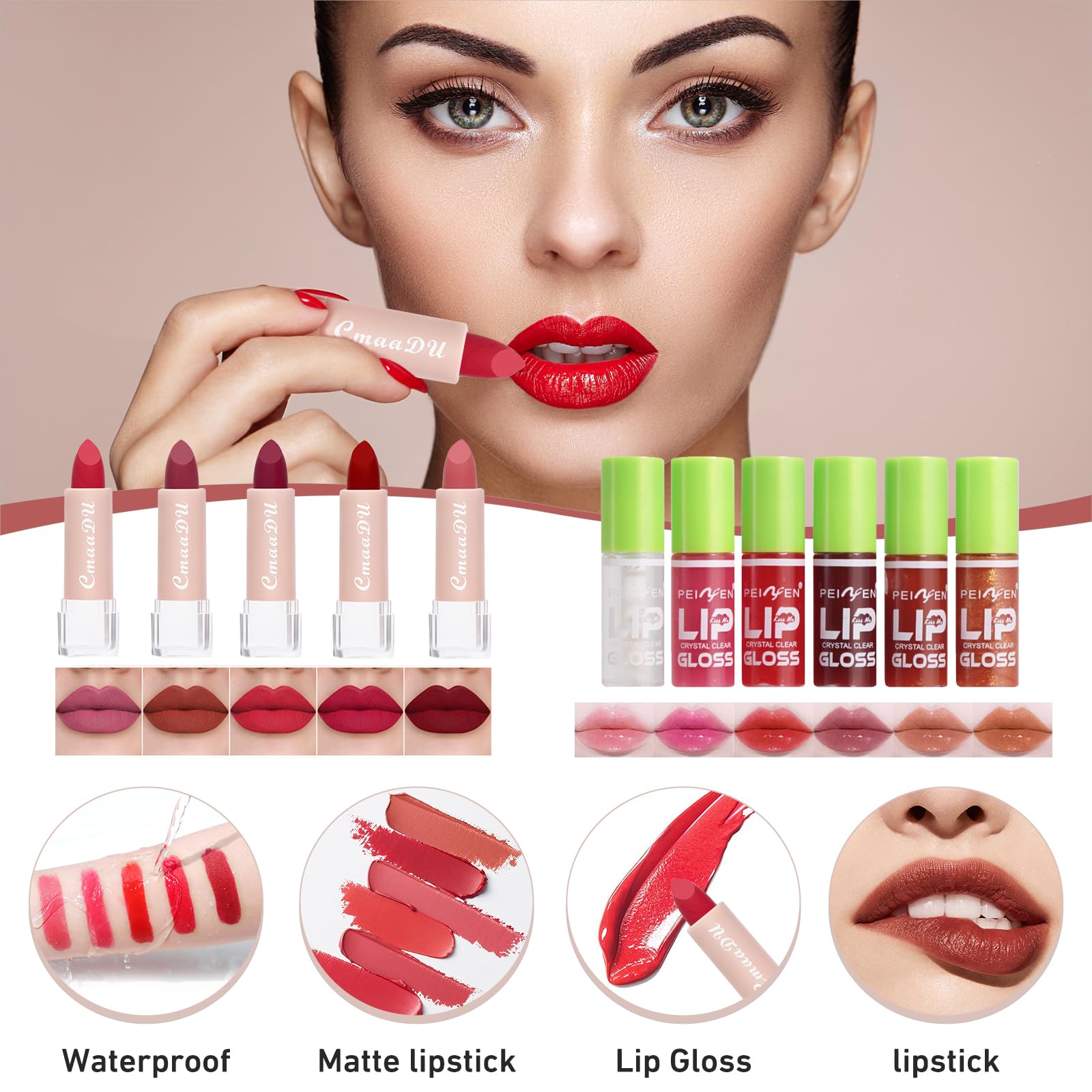 Sightling beginner friendly makeup kit items spread out for easy viewing
