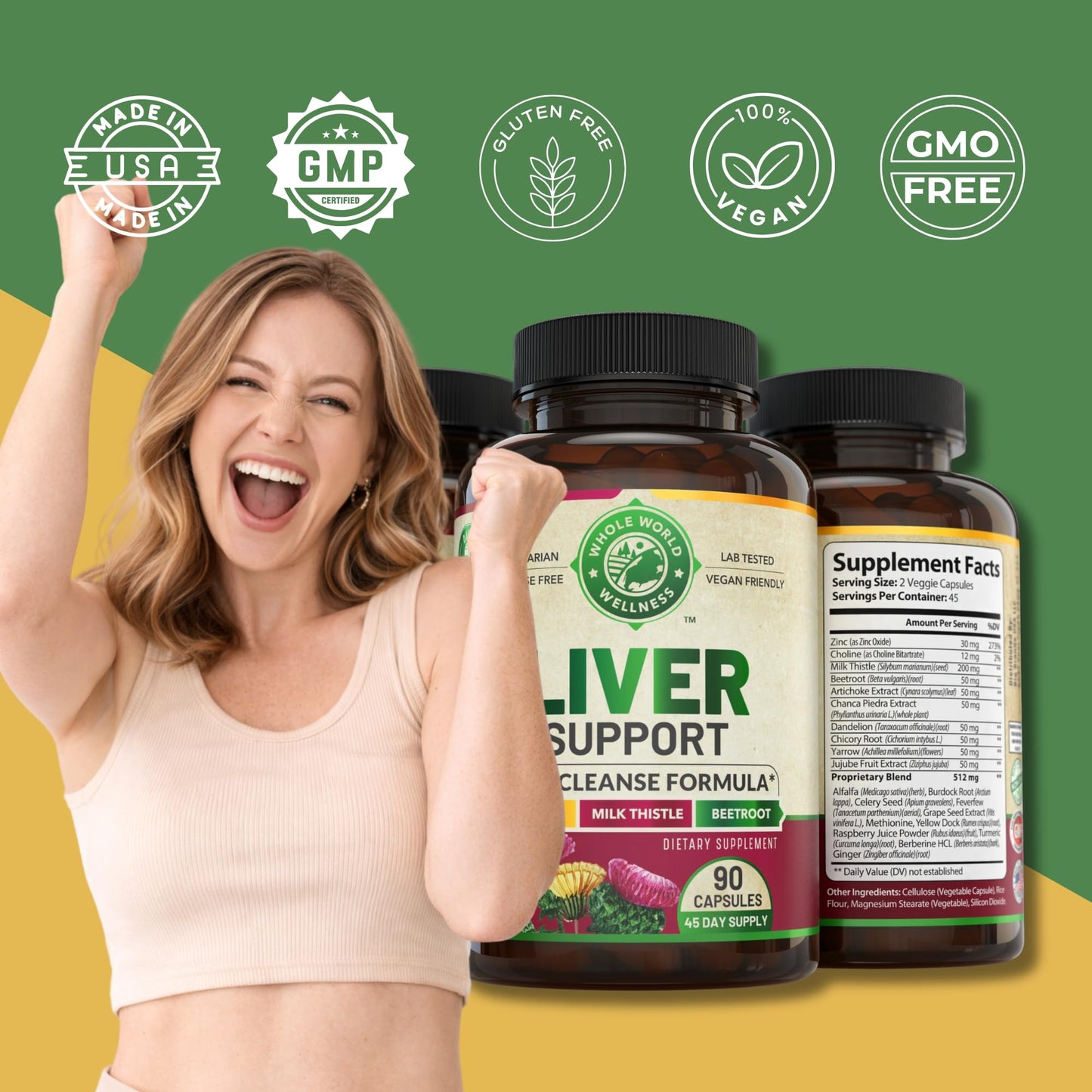 Natural milk thistle and beetroot extract pills for men and women liver health care.