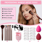 Geyomi professional essential bundle showcasing winged eyeliner stamp and mascara