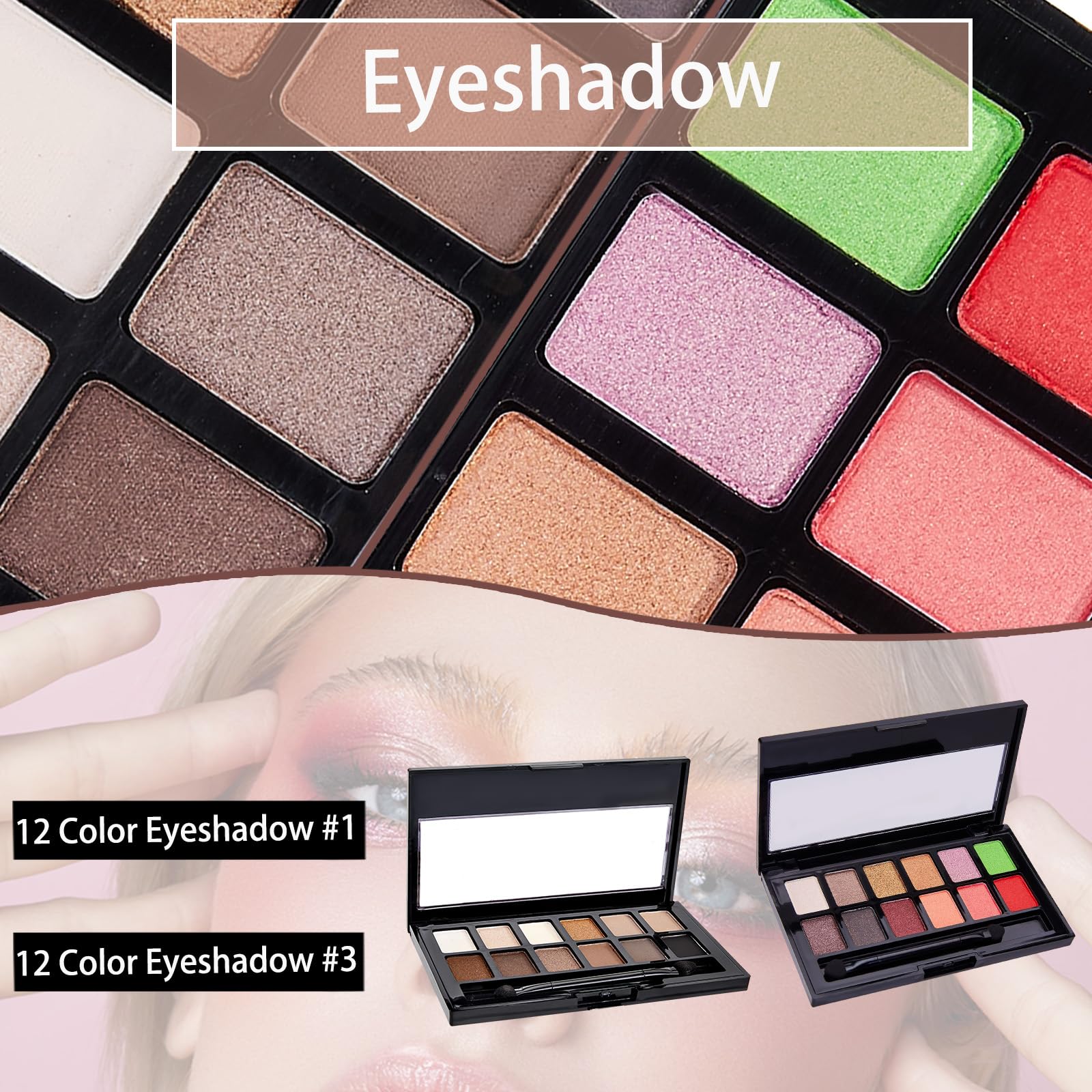 Sightling imported USA beauty collection close up of pigments and textures