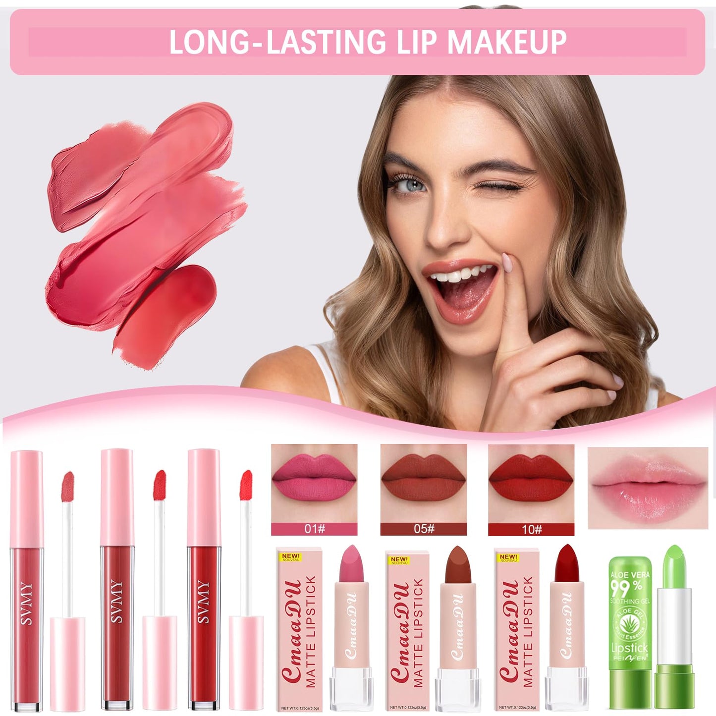 Geyomi beginner makeup kit with pigmented eyebrow soap and contour stick