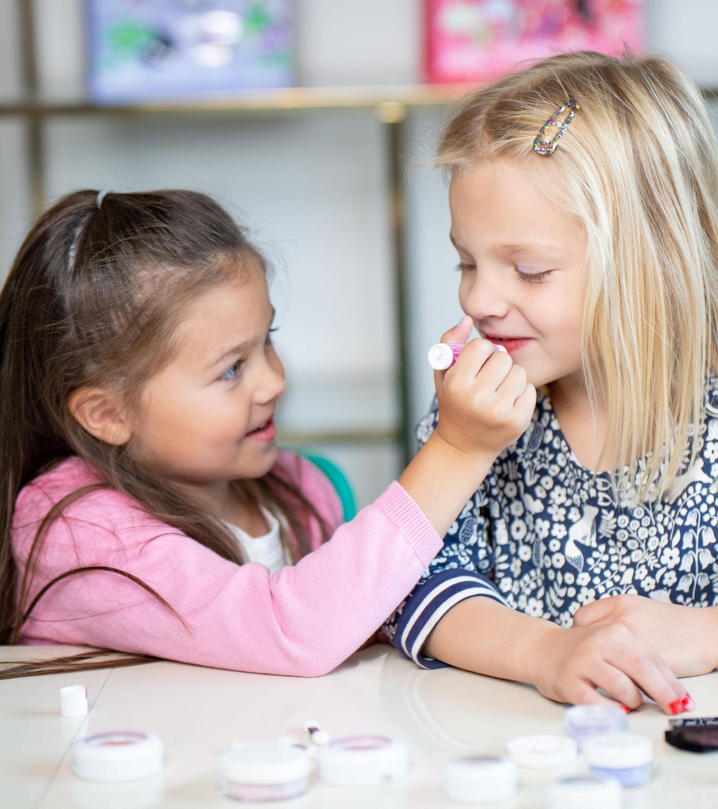 Flavored organic lip shimmer tube designed for child-safe lip care and hydration
