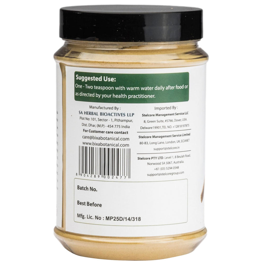 Premium imported Ayurvedic bone health herbal powder texture close up