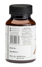 Premium USA imported Bixa Botanical Cissus quadrangularis joint and cartilage support capsules container side panel view.