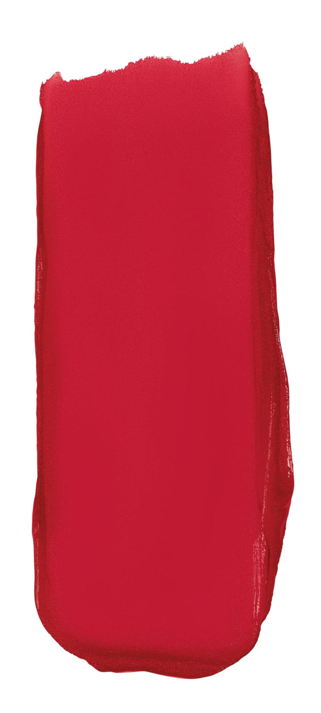 Open tube of Rimmel London Kate Moss Matte Lipstick in shade 111 displaying the vibrant red bullet texture.