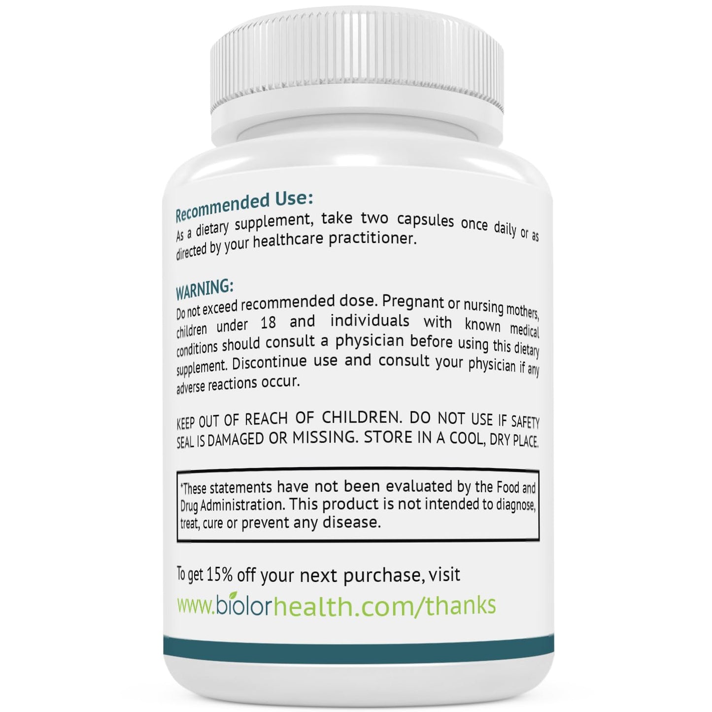 Biolor VitaGall 60 vegetarian capsules container top seal verification
