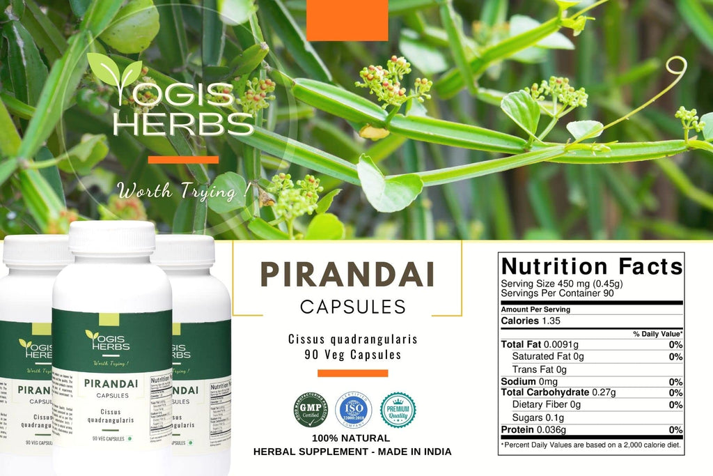 Cissus Quadrangularis 90 vegetarian capsules bottle packaging detail