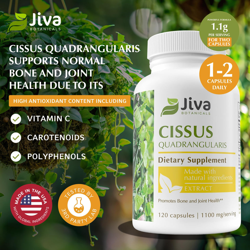 Authentic USA imported Jiva Botanicals joint flexibility capsules ingredient view