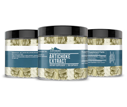 Earthborn Elements Artichoke Extract dietary supplement bottle label instructions