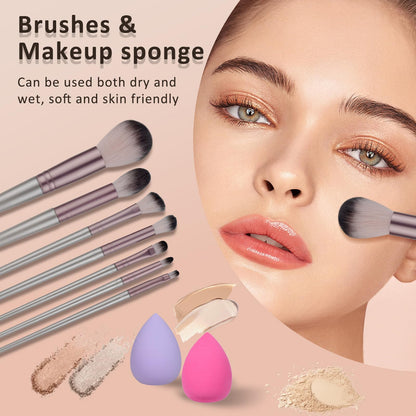 MONRUEVT imported beauty bundle showing liquid foundation and face makeup components