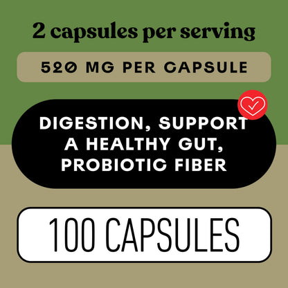 Complete Natural Products USDA organic certified inulin capsules bottle angle perspective.