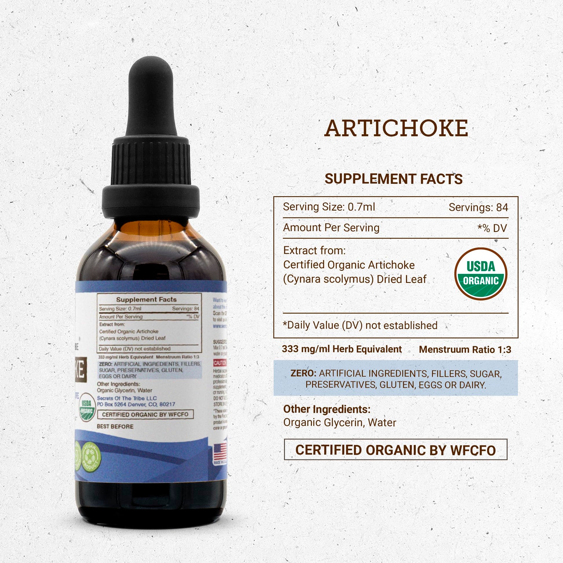 Secrets of the Tribe organic herbal drops packaging design