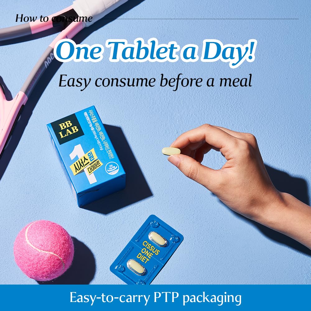 BB LAB Cissus One Diet supplement blister pack showcasing weight management tablets