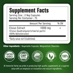 Immortal Herbs Cissus capsules ingredient label showing forty percent ketosterones