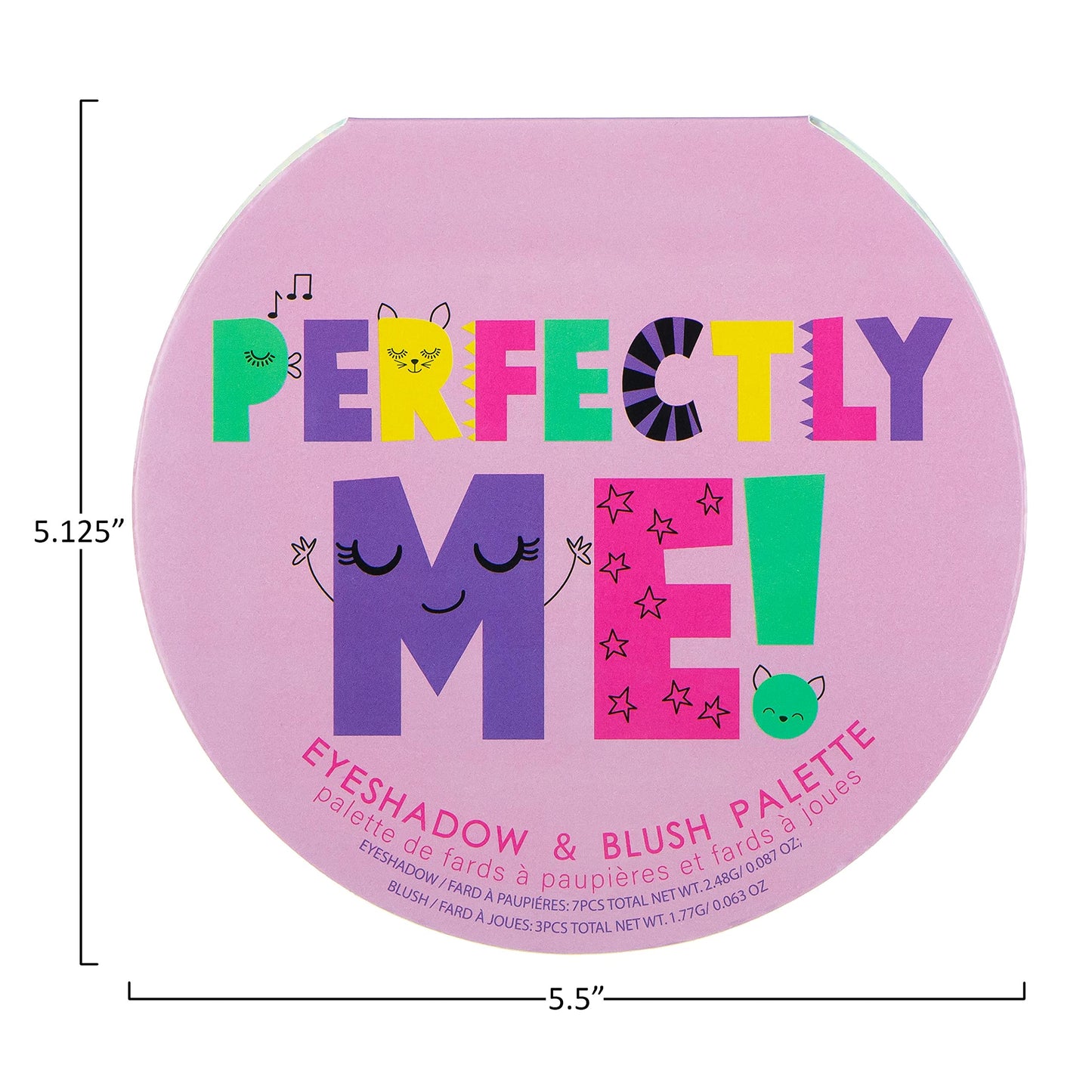 Expressions Perfectly Me Glisten and Glitter Makeup Palette packaging showing the non toxic and washable product features