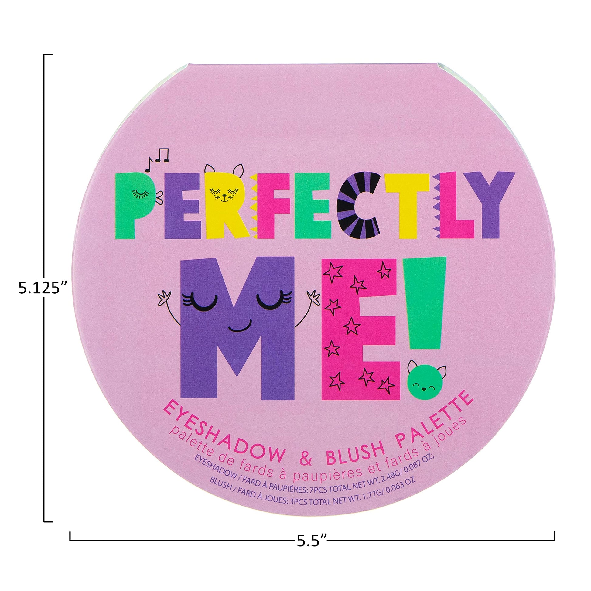 Expressions Perfectly Me Glisten and Glitter Makeup Palette packaging showing the non toxic and washable product features