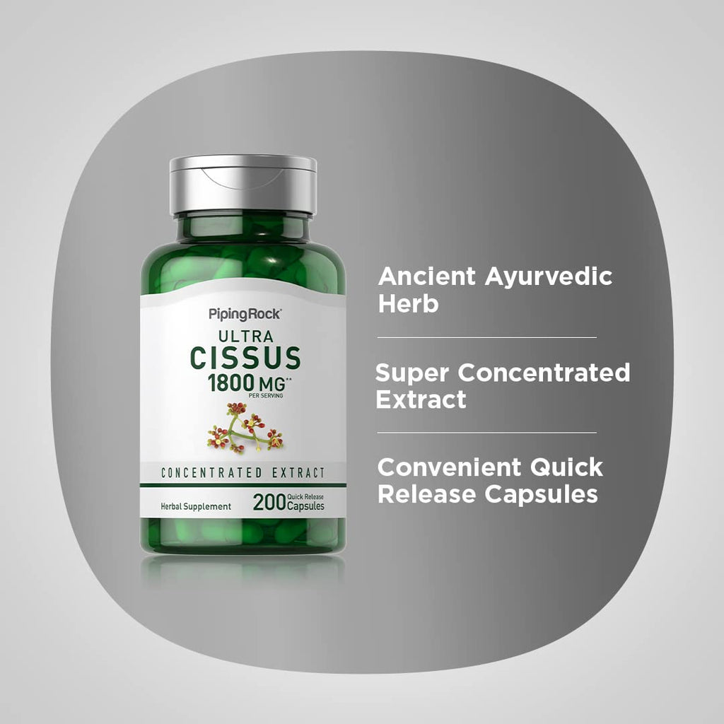 Authentic Piping Rock Hadjod extract capsules for bone strength and mobility