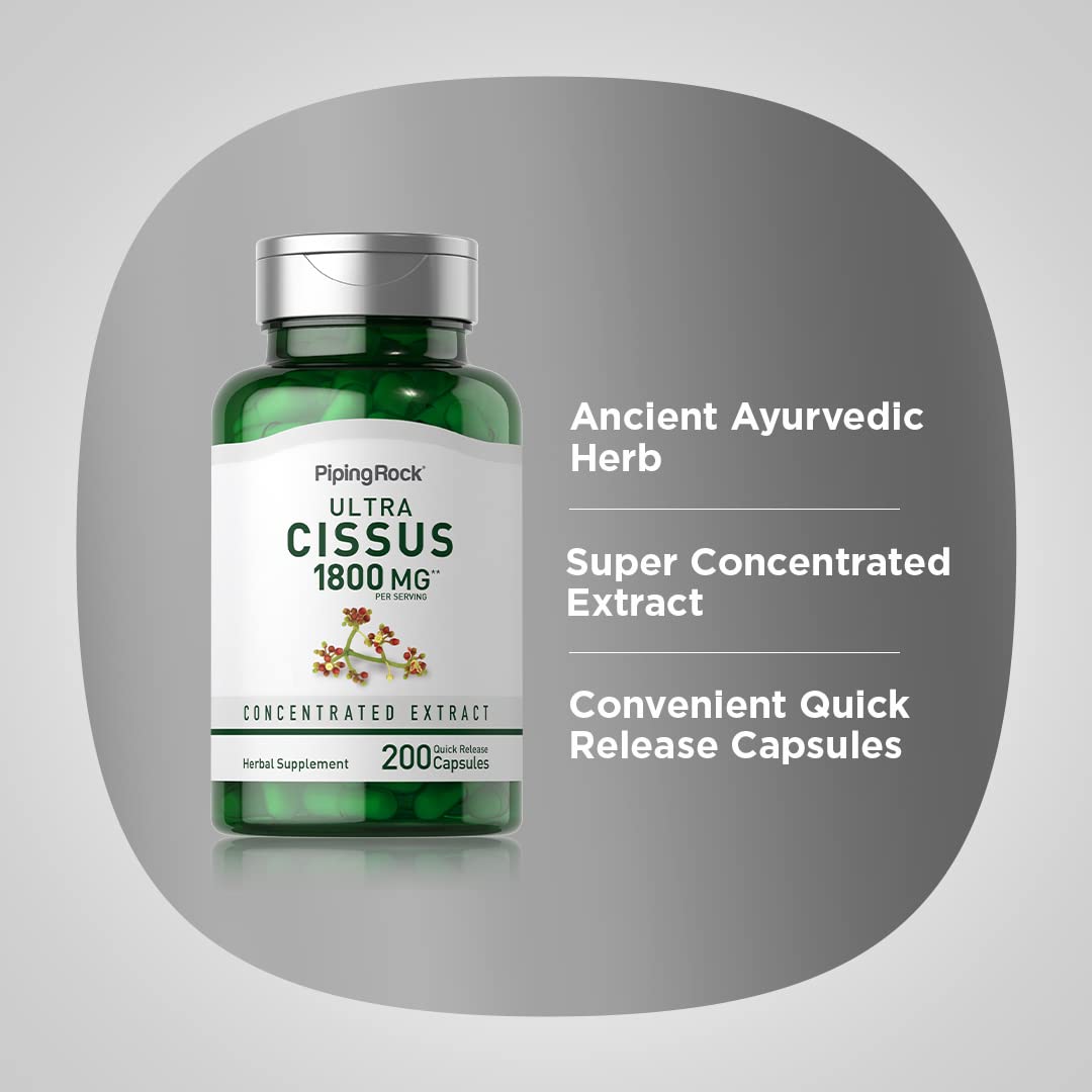 Authentic Piping Rock Hadjod extract capsules for bone strength and mobility