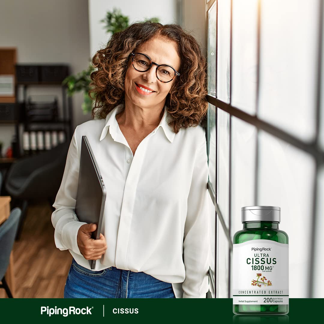 Premium Piping Rock Ultra Cissus joint care dietary supplement close up view