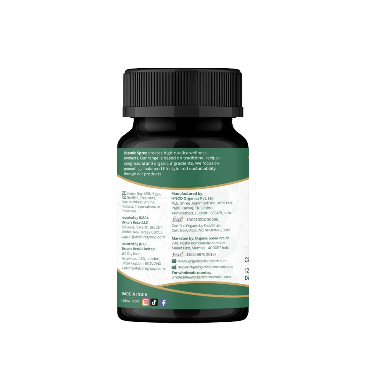 Organic Spree Cissus Quadrangularis bone support tablets imported from the United States