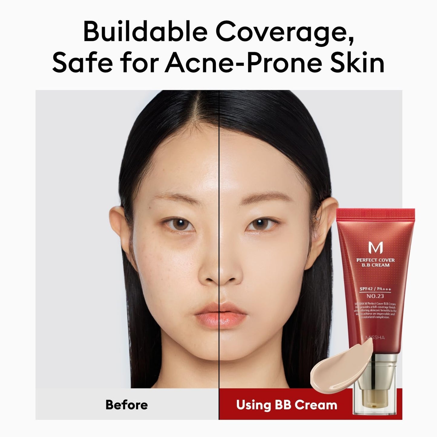 Authentic Missha imported skincare foundation displaying sun protection details