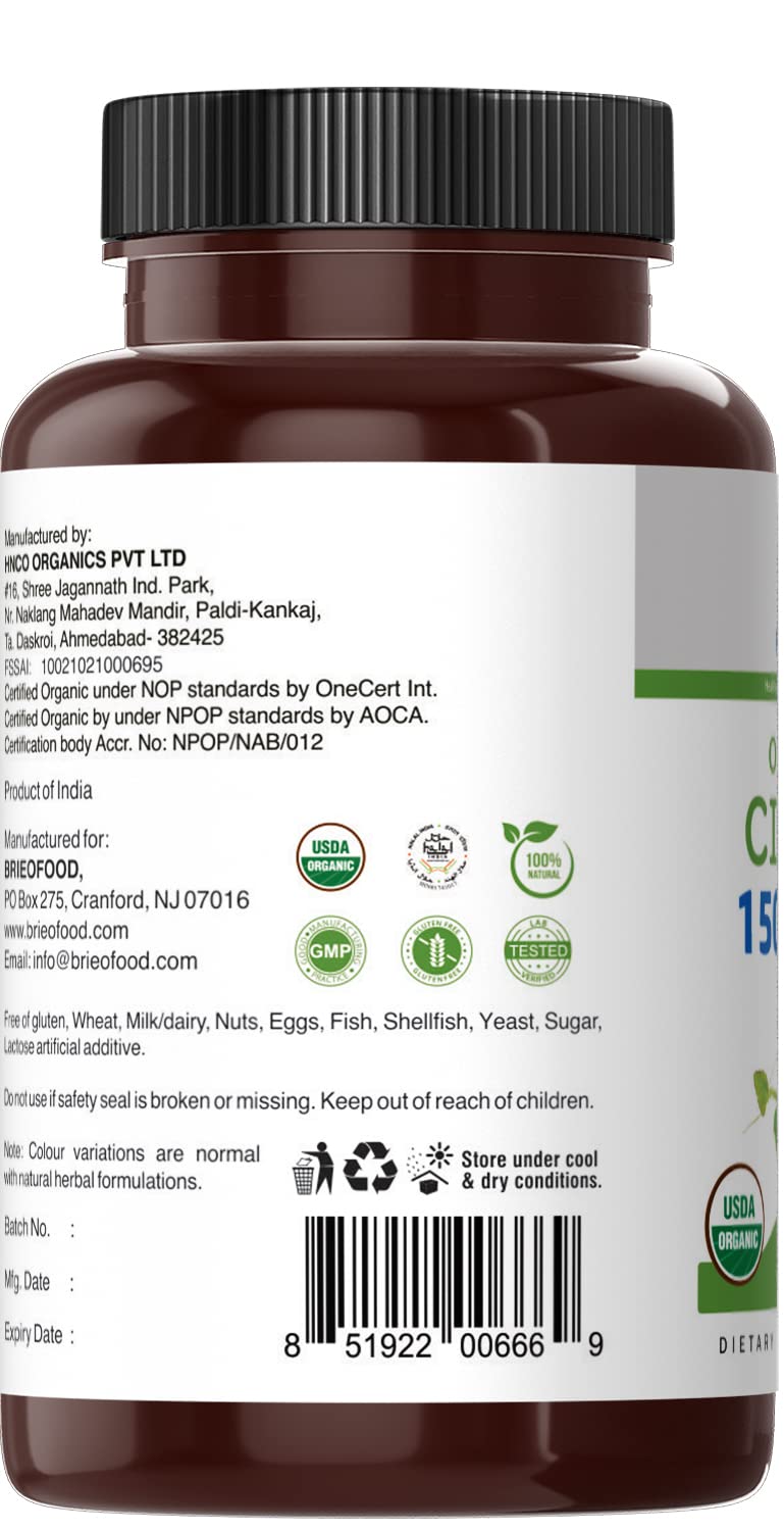 USA imported Brieofood Organic Cissus Quadrangularis dietary supplement for wellness