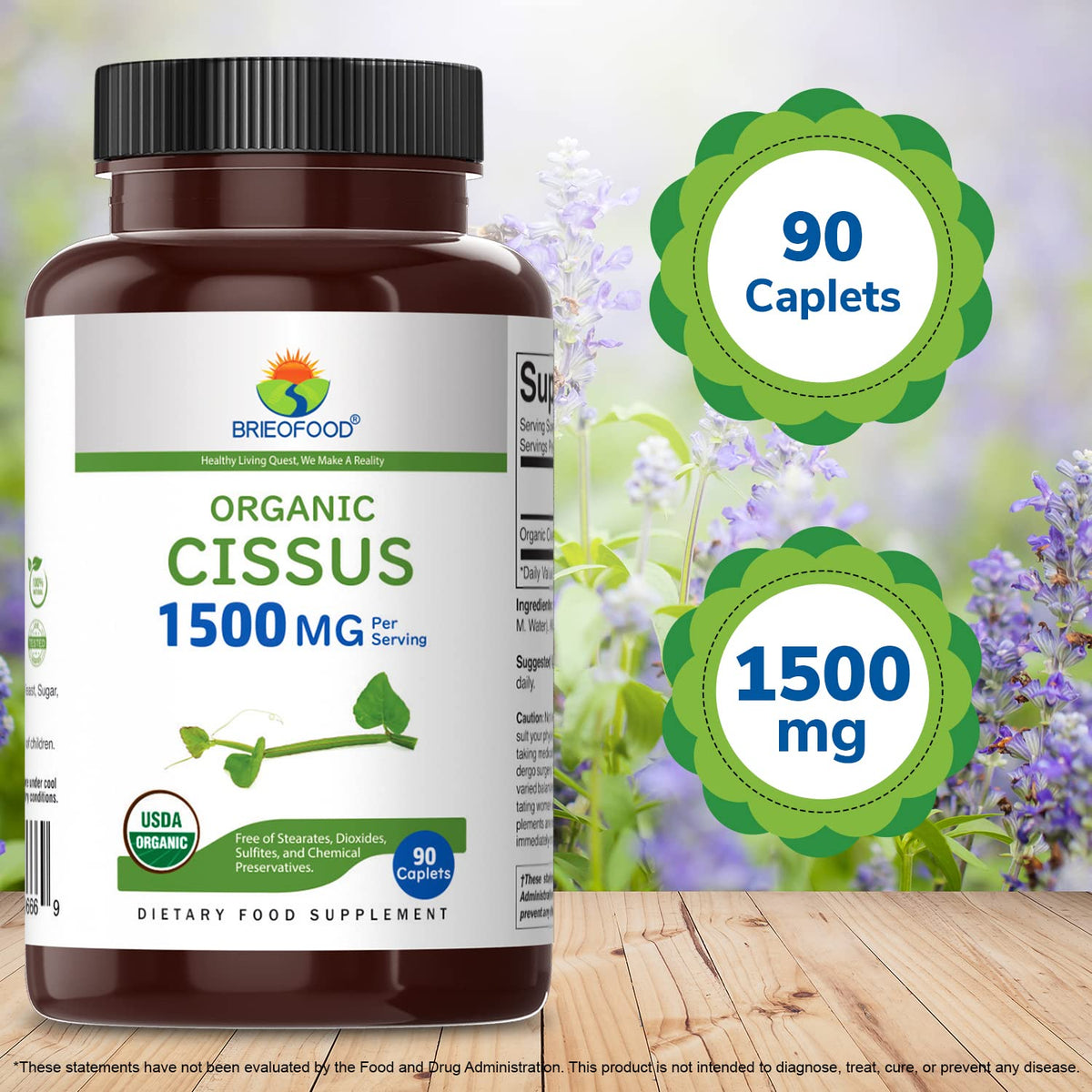 Brieofood premium gluten free vegetarian joint care tablets packaging detail