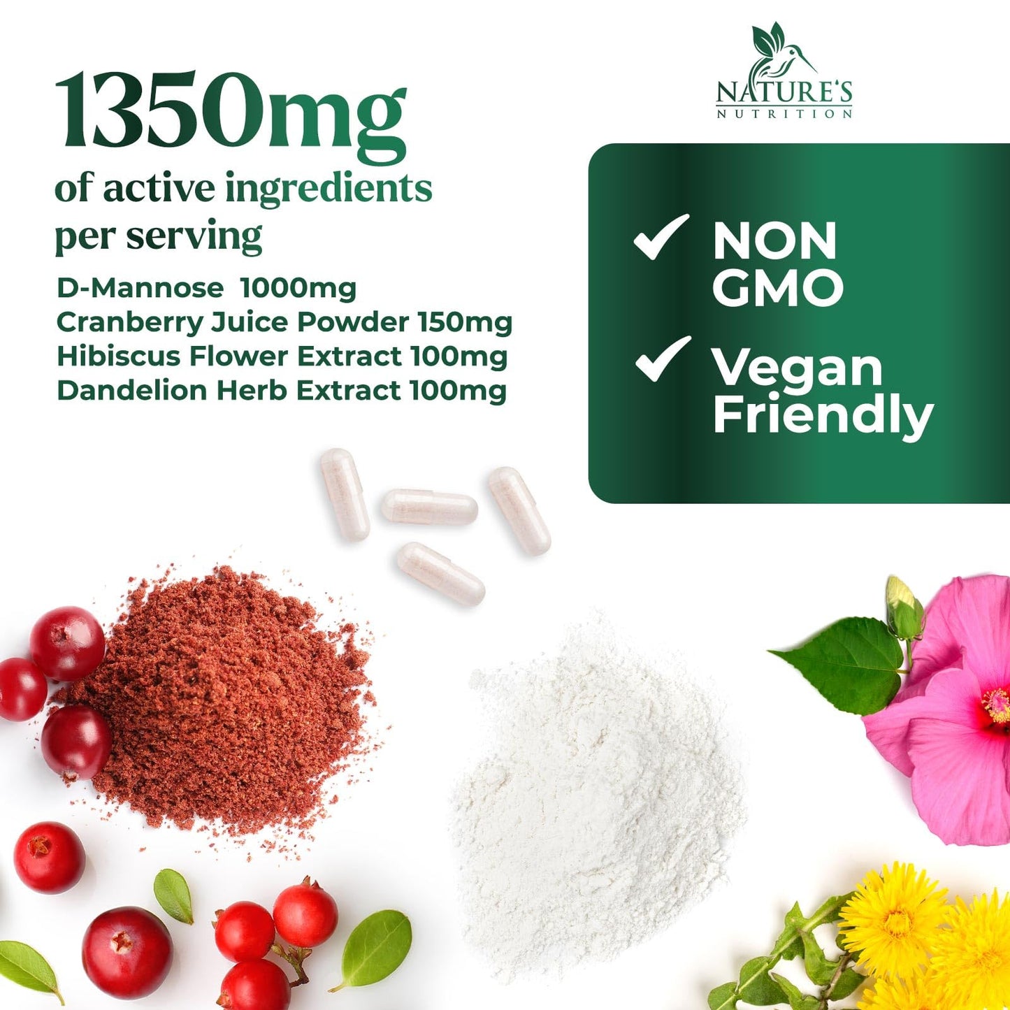 Nature's Nutrition D-Mannose Cleansing Support Supplement