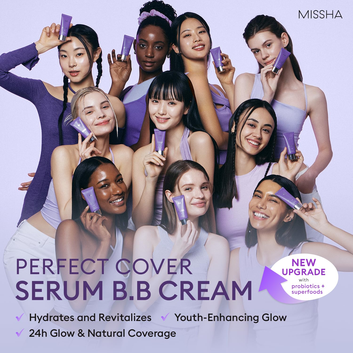 Missha M Perfect Cover Serum BB Cream tube angle view