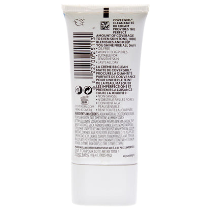 Cruelty free oil free water based matte BB cream for oily and sensitive skin types