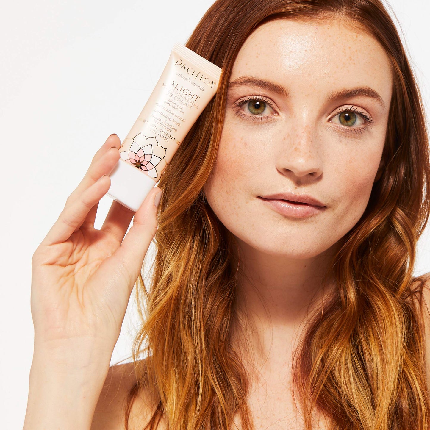 Pacifica Alight shade number six medium hydrating base formula container detailing key ingredients