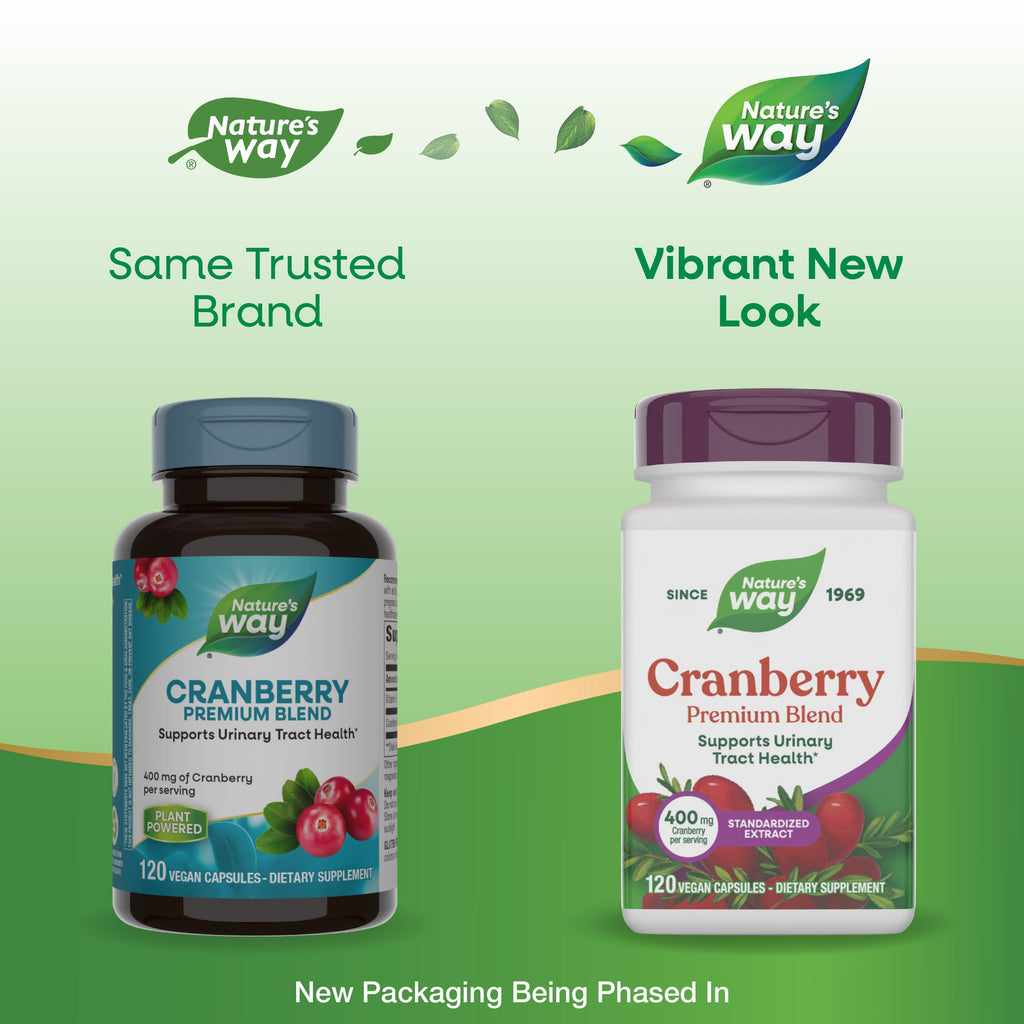 Nature's Way Cranberry Urinary Tract Support supplement facts panel
