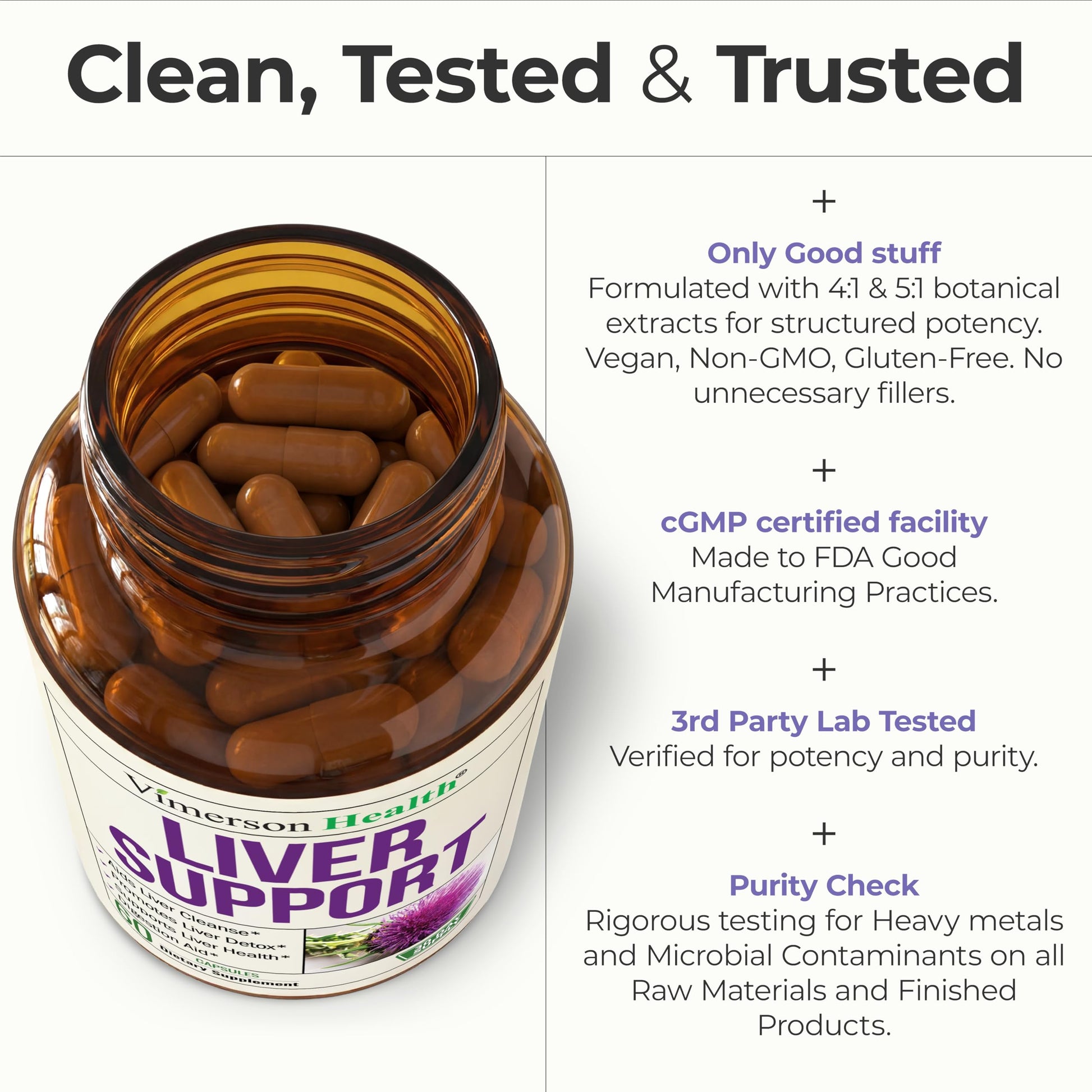 Vimerson Health natural plant based capsules for bile production and bloating relief