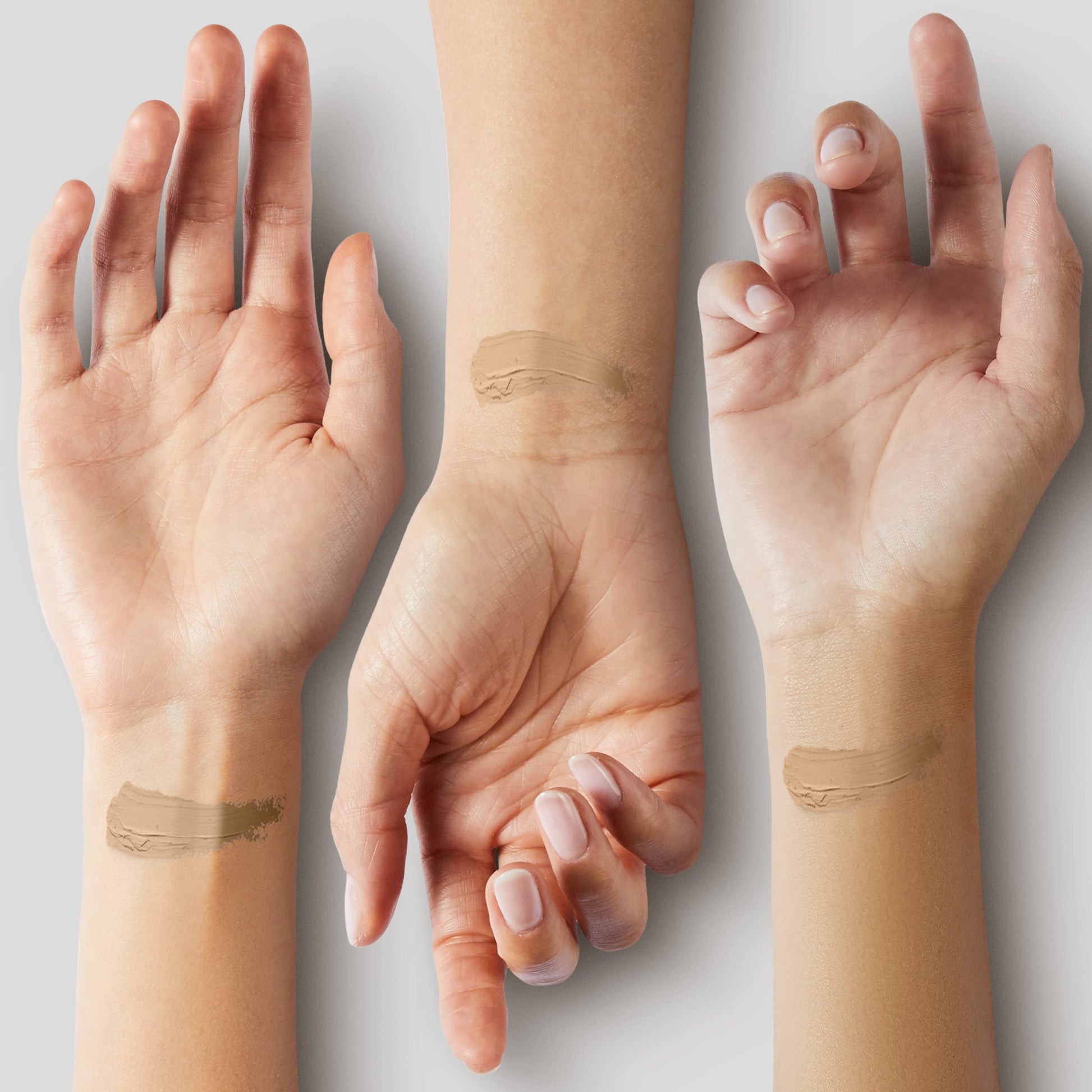 Cruelty-free dewy finish face product for dry skin types