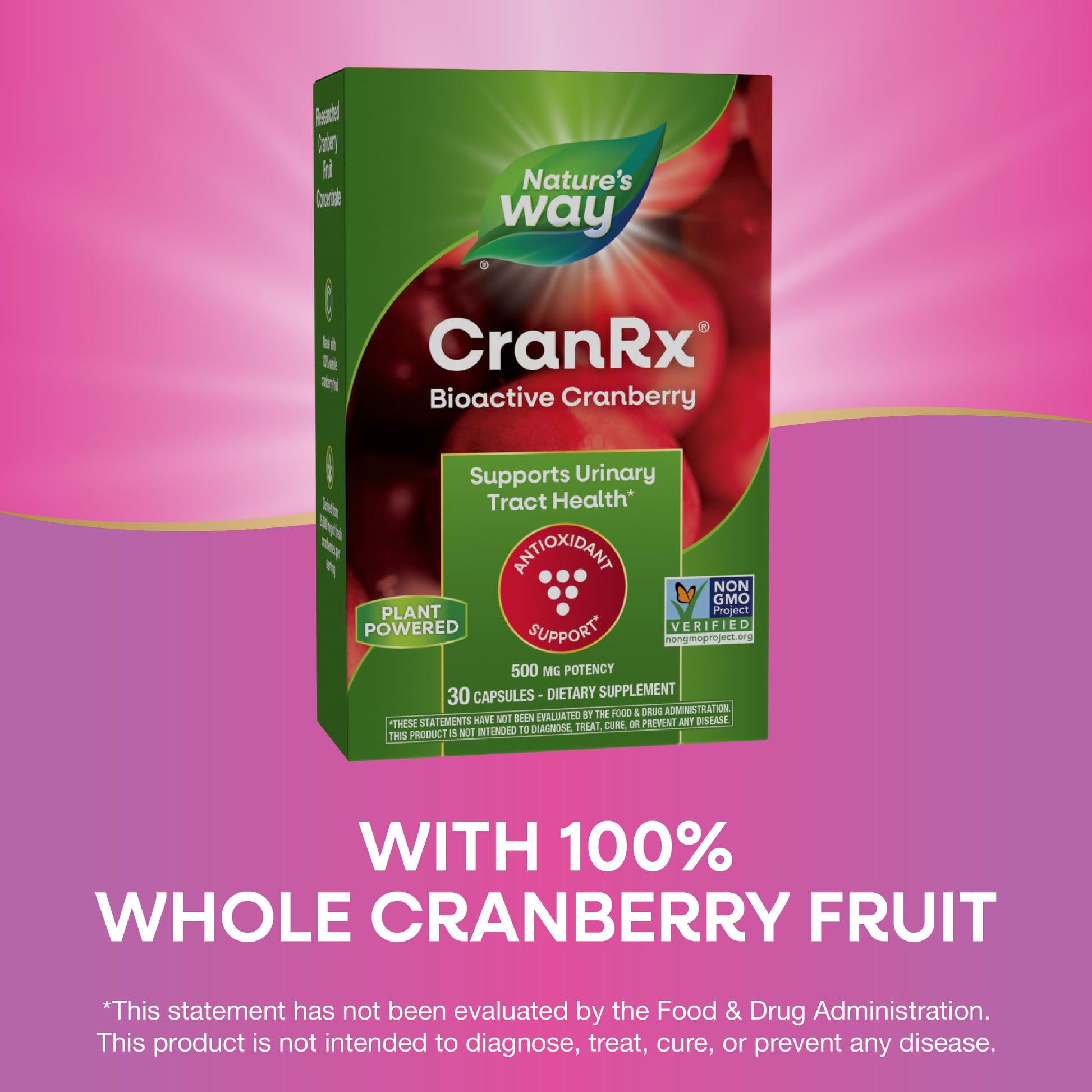 Nature's Way CranRx Bioactive Cranberry vegan capsules bottle