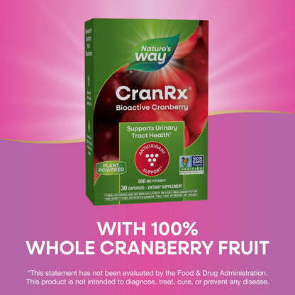 Nature's Way CranRx Bioactive Cranberry vegan capsules bottle