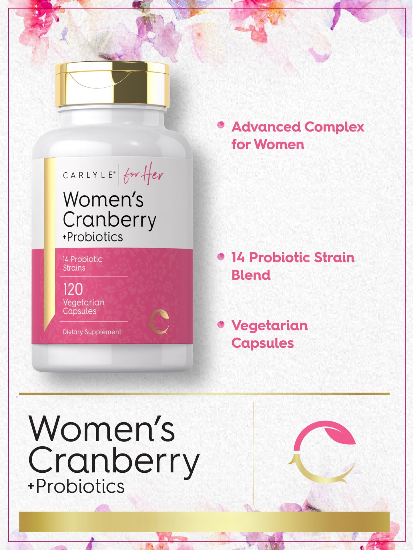 Carlyle Women's Cranberry Plus Probiotics ingredient details