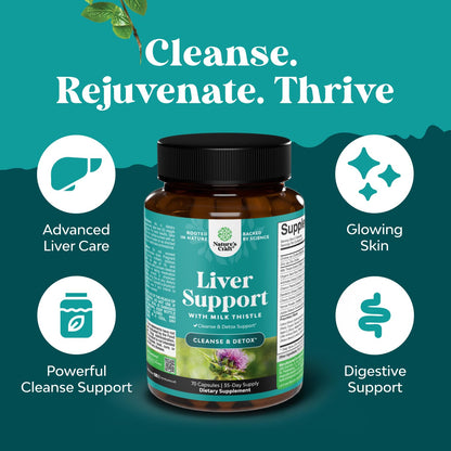 Close up view of authentic Nature's Craft Liver Support container with tamper evident seal intact