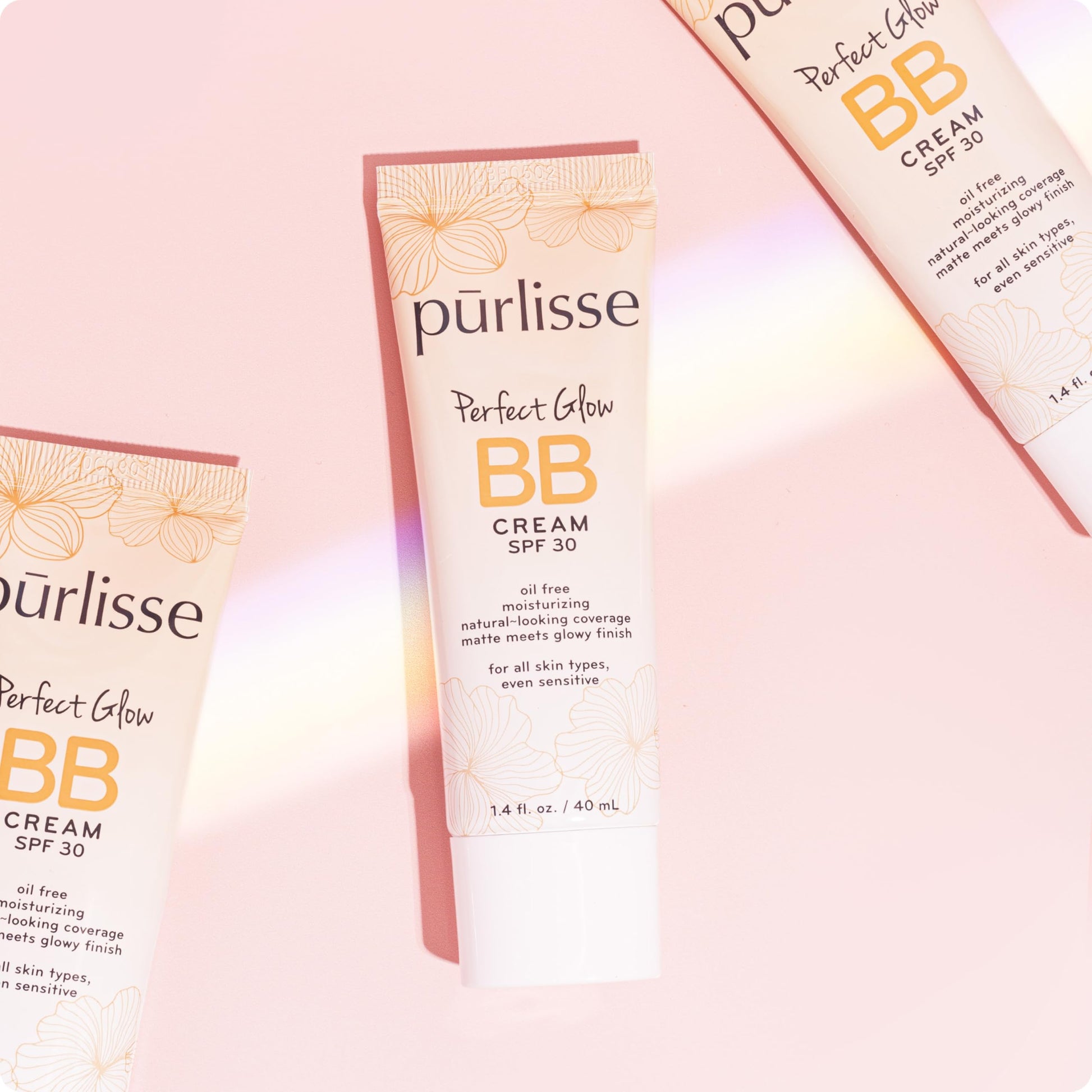 Matte meets dewy finish tinted sunscreen cream texture swatch.