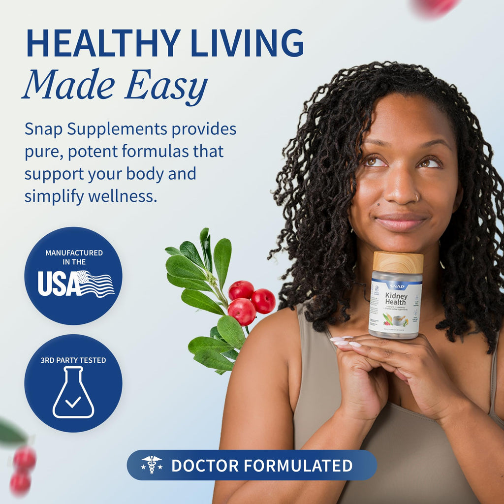 Snap Supplements Kidney Health Support antioxidant rich botanical formula
