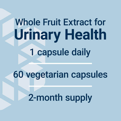Close-up of Life Extension cranberry fruit concentrate capsules for daily female bladder wellness
