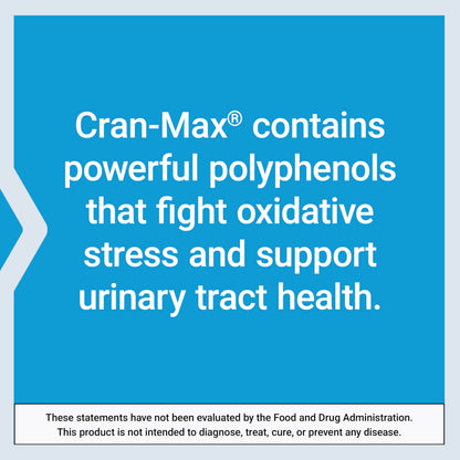 Side angle of Life Extension Cran-Max 500 mg dietary supplement showing dosage instructions