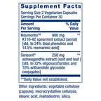 Life Extension Ashwagandha and Spearmint extract capsule close up