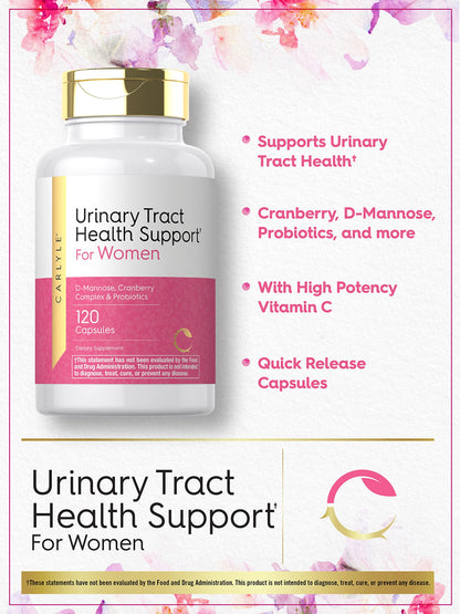 Carlyle Urinary Tract Health D-Mannose Cranberry Probiotics capsules