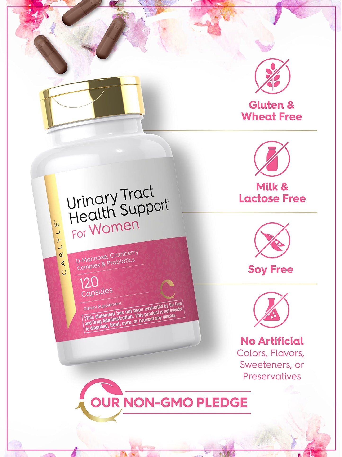 Carlyle Urinary Tract Health relief for women supplement facts