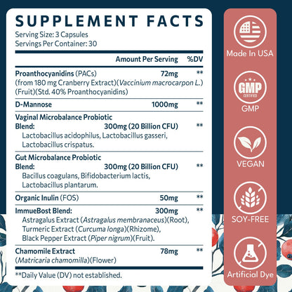 Elystrixionis PAC Cranberry and D-Mannose dietary supplement lifestyle