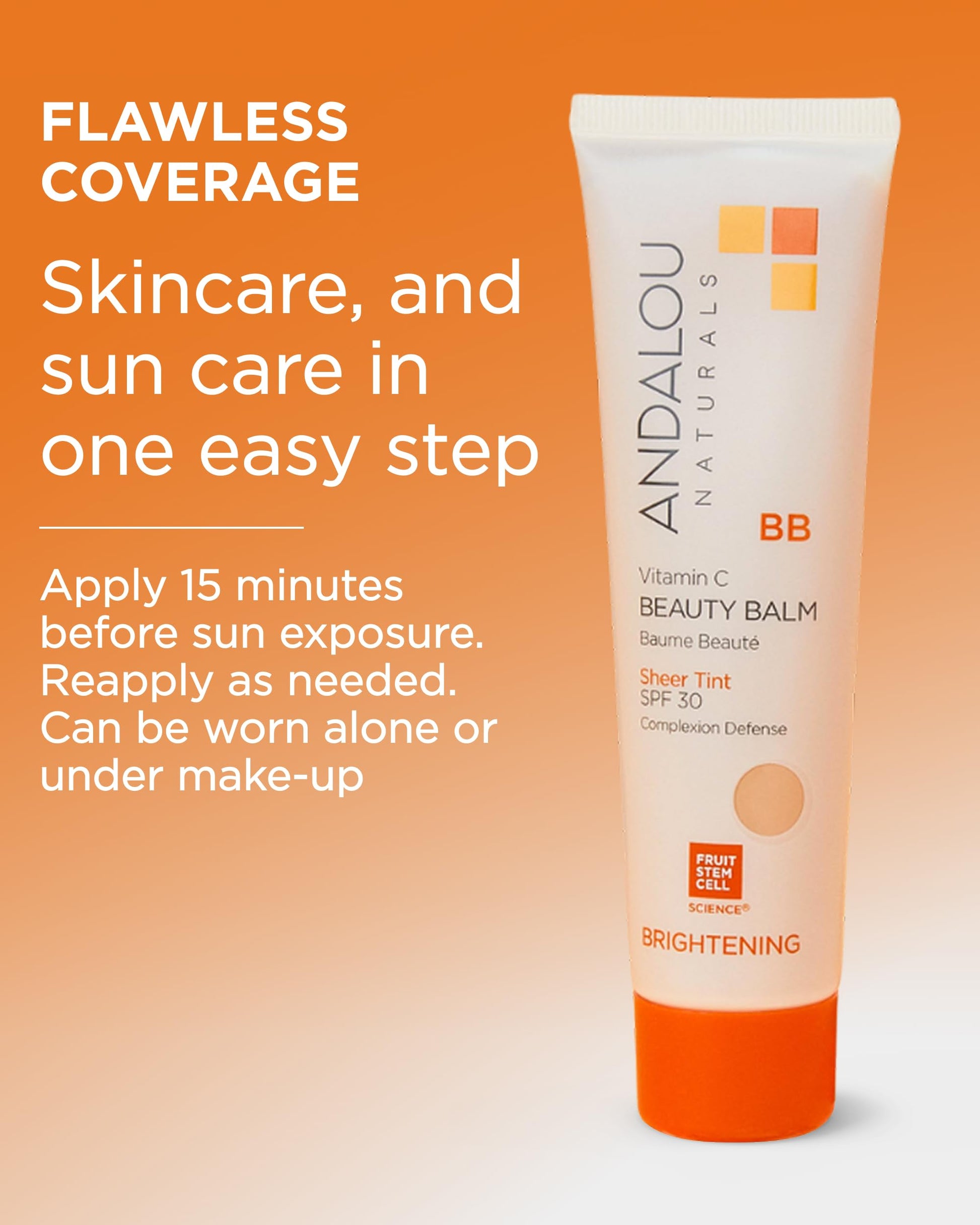 Texture detail of Andalou Naturals sheer tint mineral sunscreen cream